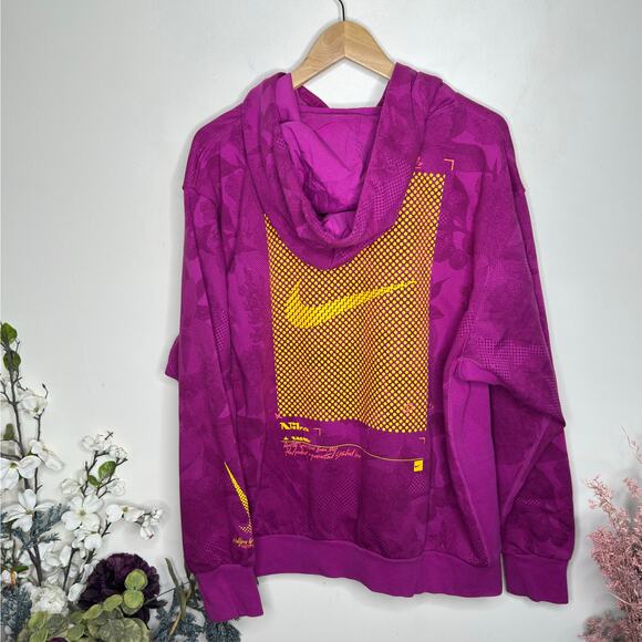 NIKE Dri-FIT Standard Issue Basketball Pullover Hoodie Cactus Flower Purple {72} - Picture 5 of 9